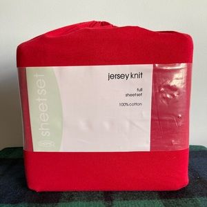 Jersey Knit Full Sheet Set 100% Cotton